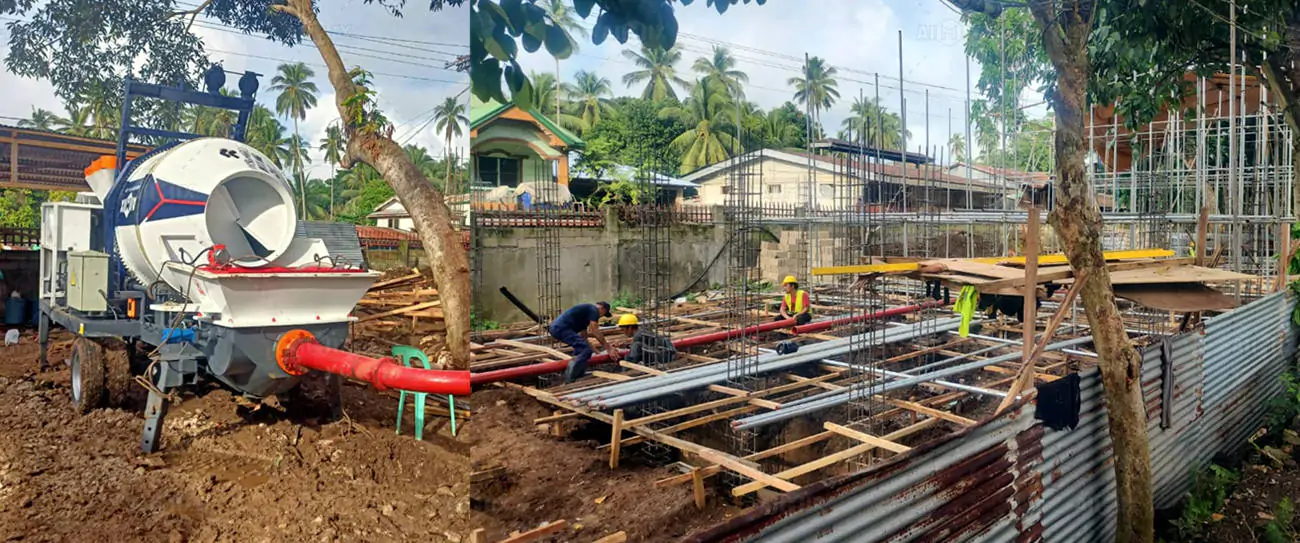 2024.11.29 ABJZ40C concrete mixer pump Philippines sale for Building Spraying Operation