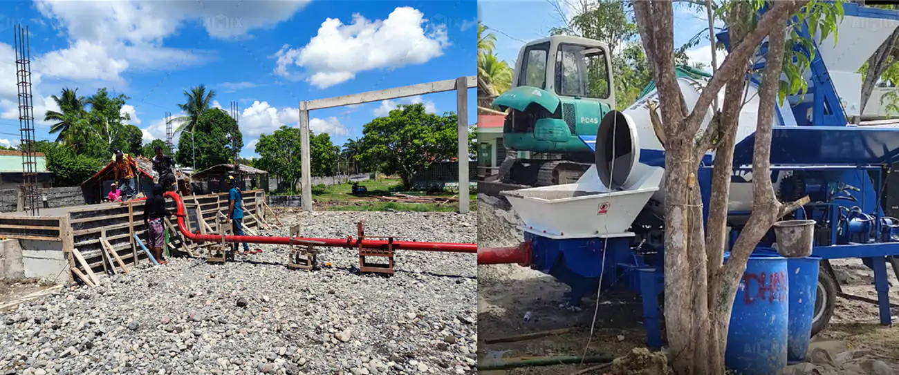 2024.3.29 ABJZ40C Diesel concrete mixing and pumping machine Philippines