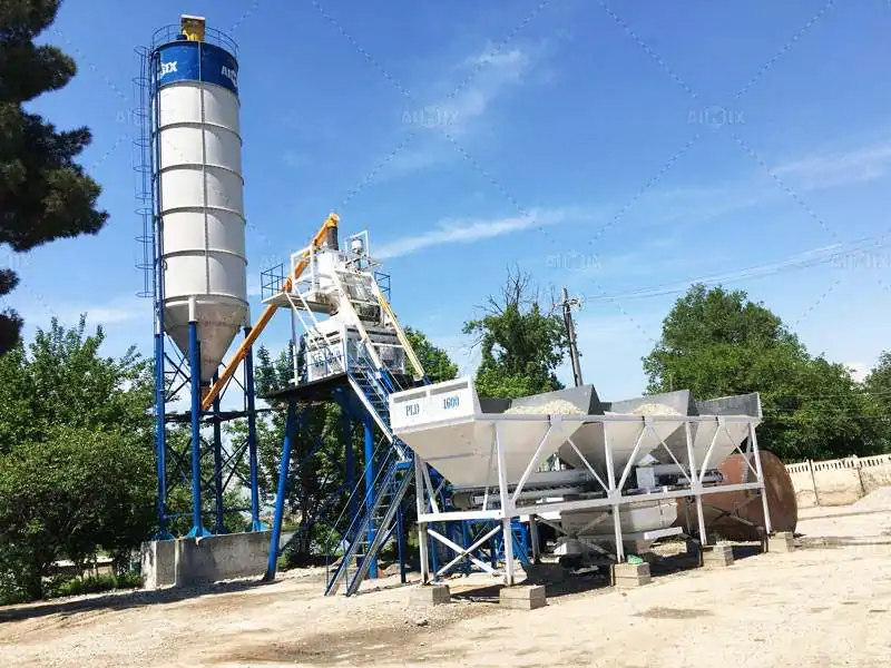 hopper type stationary concrete plant UAE
