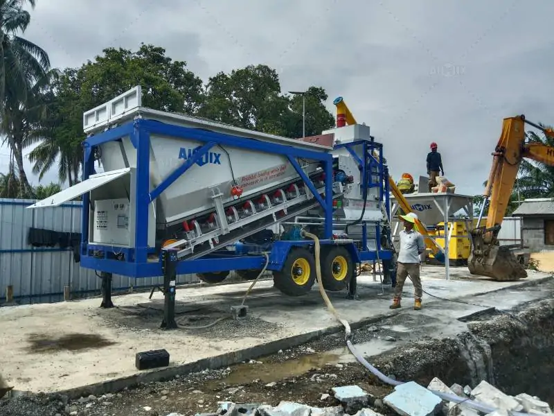 AJSY35 compact type batching plant