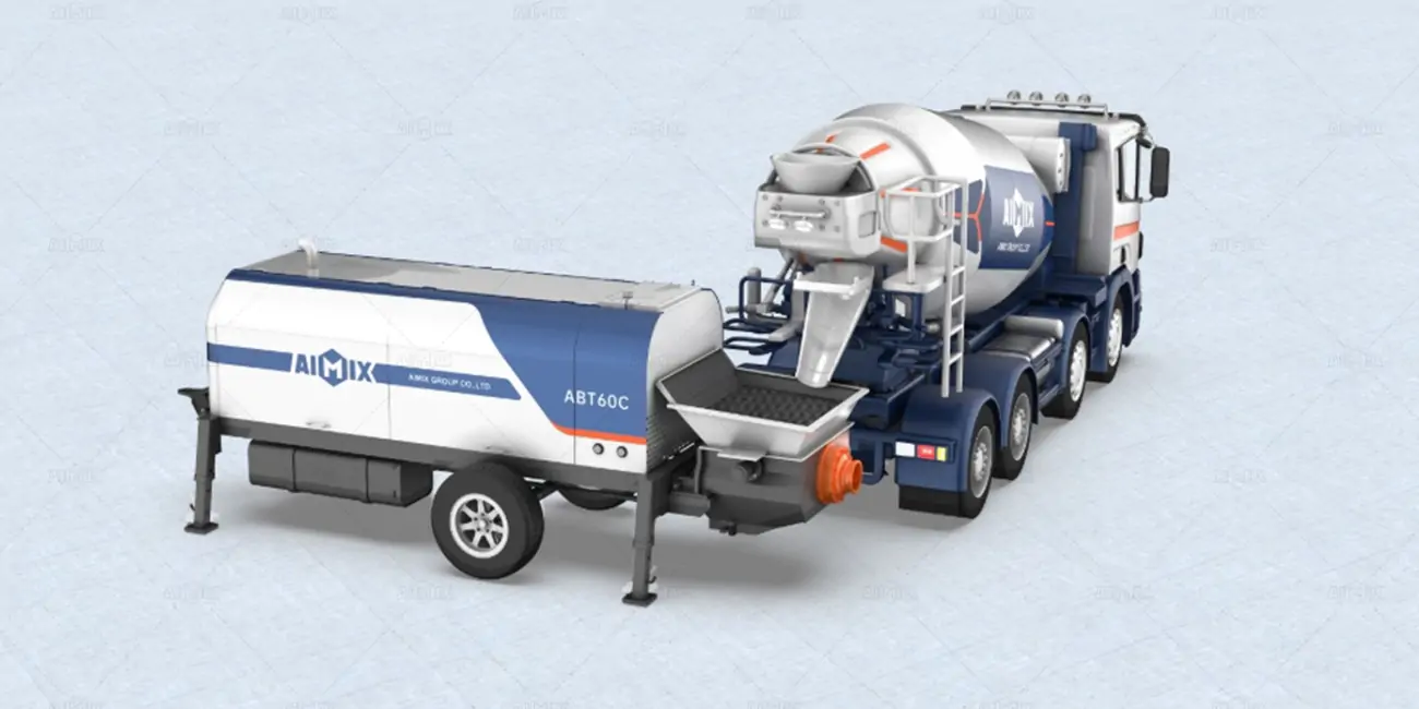 Concrete Mixer Truck and Ready Mixed Concrete Pump Trailer