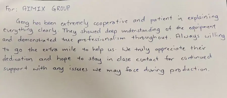 client review about batching plant