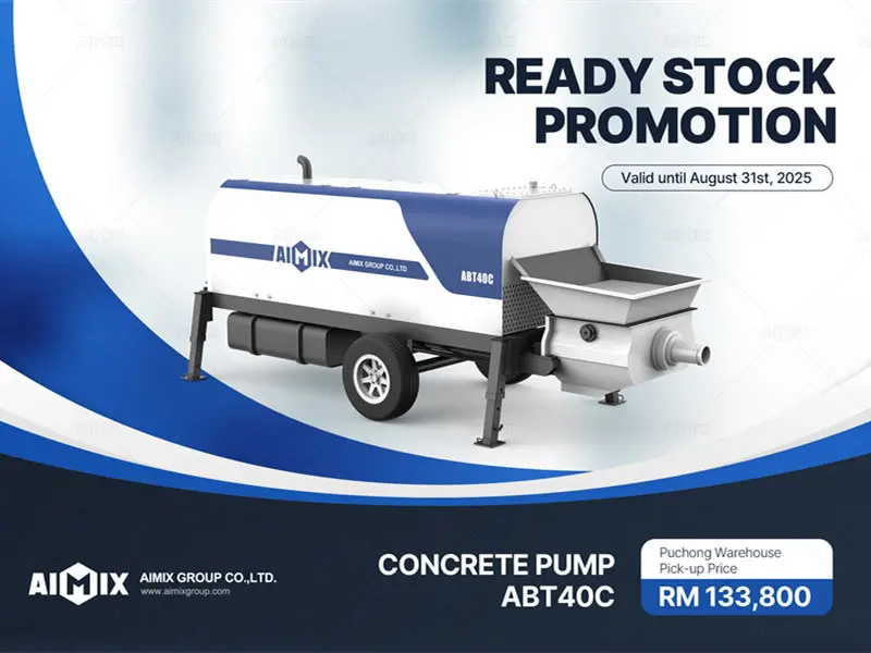 trailer concrete pump ready stock promotion in Malaysia